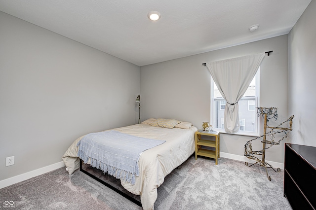 bedroom with carpet floors