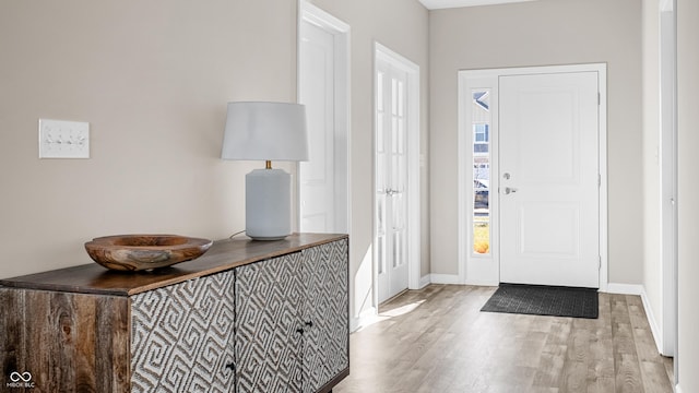 foyer featuring light hardwood / wood-style flooring