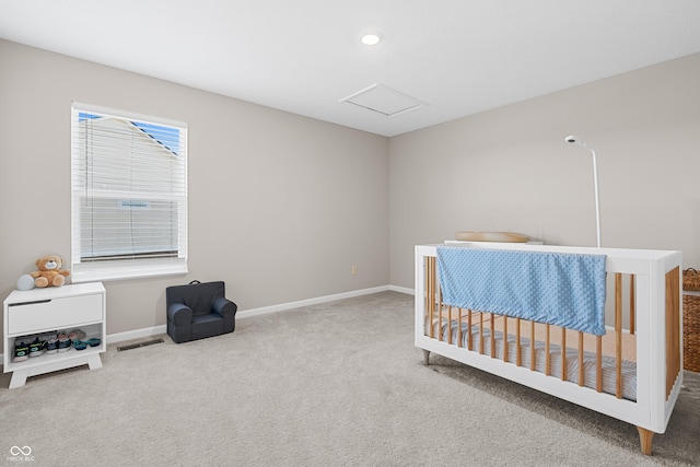 view of carpeted bedroom