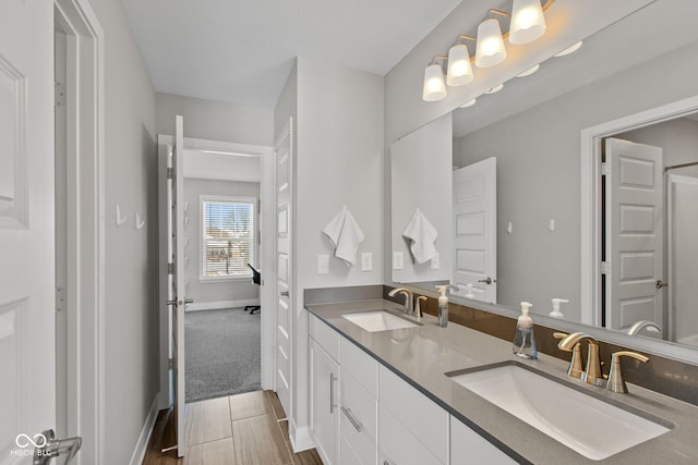 bathroom with vanity