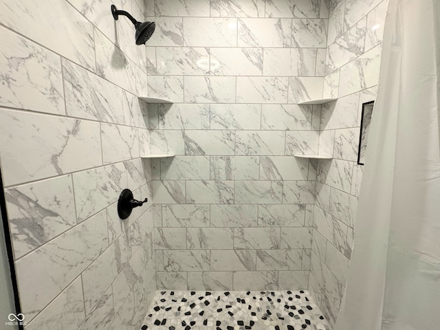 bathroom featuring walk in shower