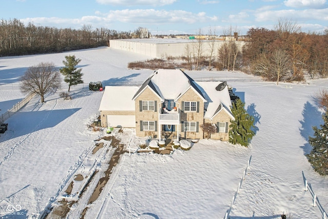 view of snowy aerial view