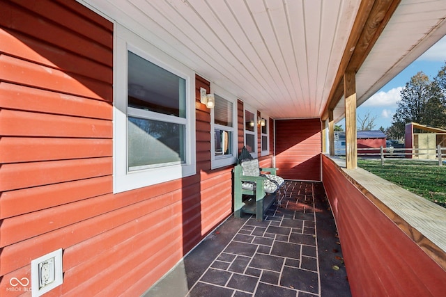 view of patio / terrace featuring covered porch