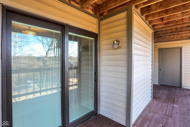 view of doorway to property