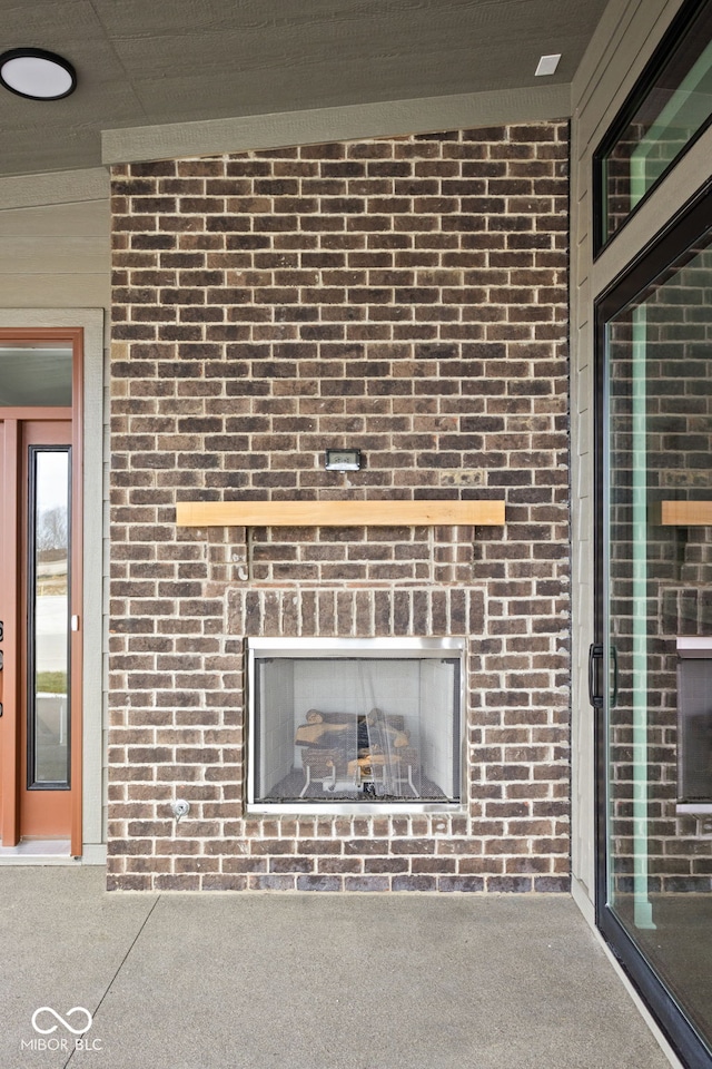 room details with a fireplace