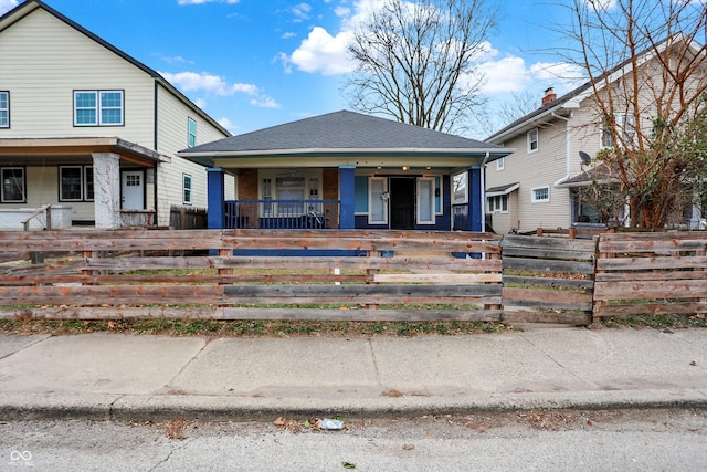 view of front of property with a porch