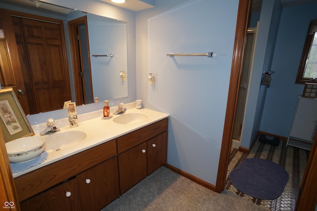 bathroom with vanity