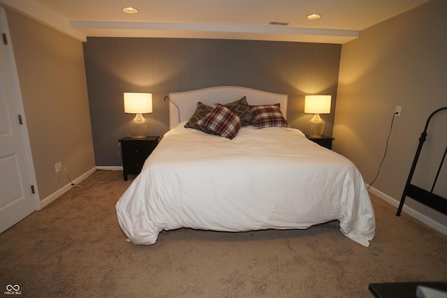 view of carpeted bedroom