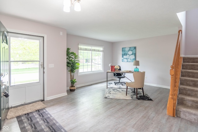 14446 Chapelwood Ln, Fishers, IN 46037 - office space featuring baseboards and wood finished floors