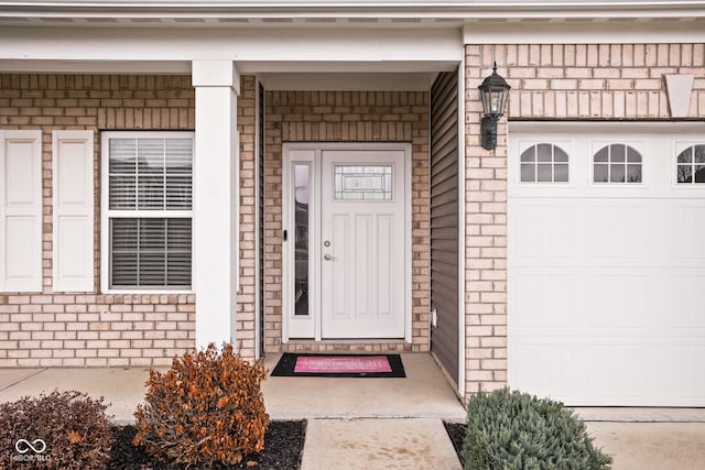 doorway to property with a porch