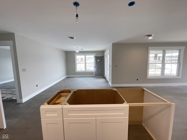 kitchen with white cabinetry