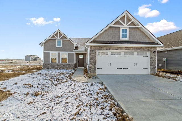 craftsman-style home featuring a garage