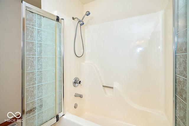 bathroom featuring bathtub / shower combination