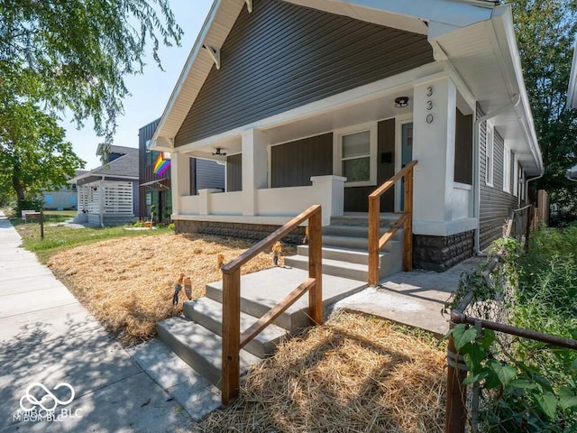 view of front of property with a porch