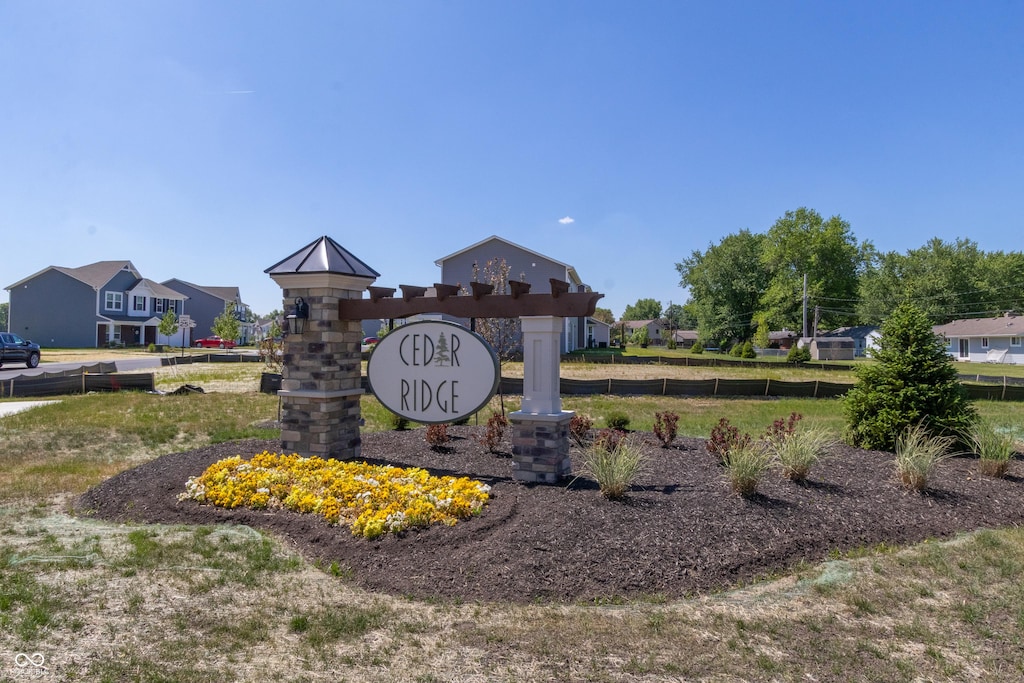 view of community sign