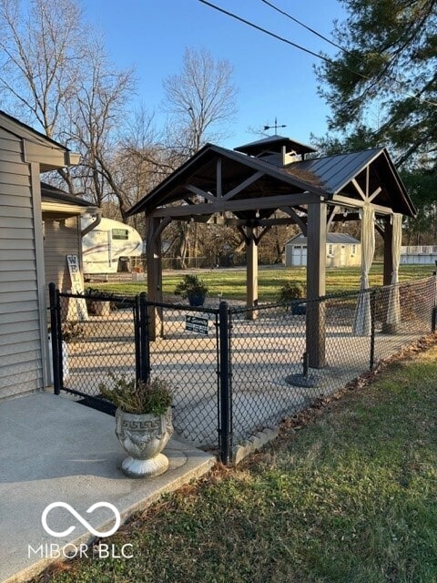 view of property's community with a gazebo