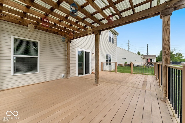 view of wooden terrace