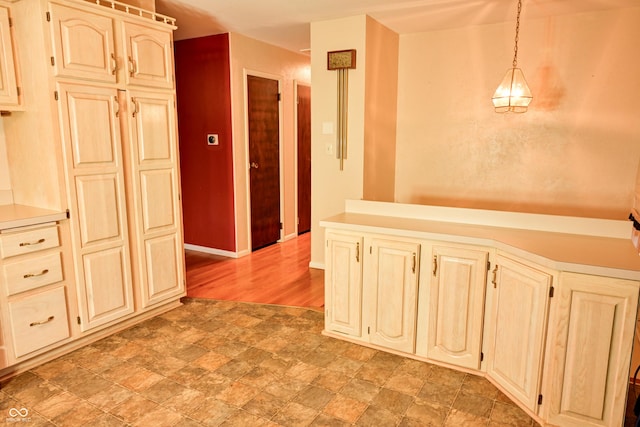 hall with light hardwood / wood-style floors