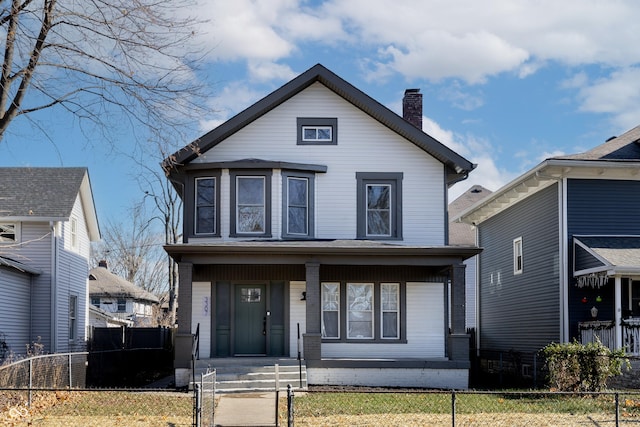 view of front facade with a porch