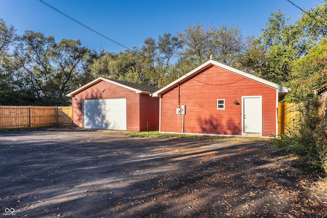 view of outdoor structure with a garage