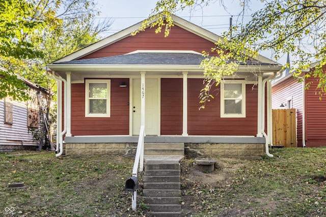 bungalow-style house featuring covered porch