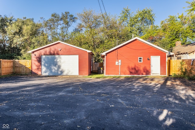 garage featuring central AC unit