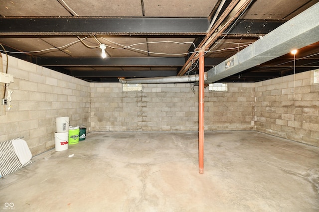 view of basement