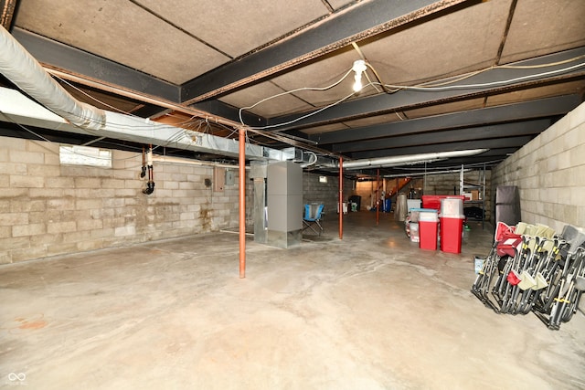 view of basement