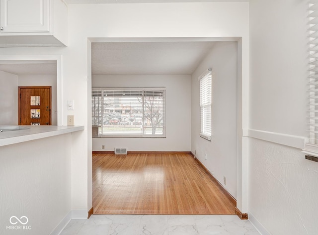 interior space featuring light hardwood / wood-style floors