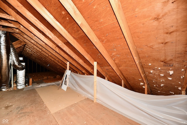 view of attic