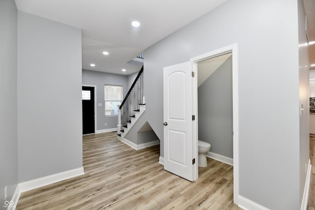 interior space with light wood-type flooring