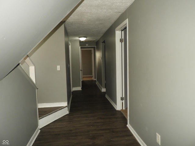 hall featuring dark hardwood / wood-style floors