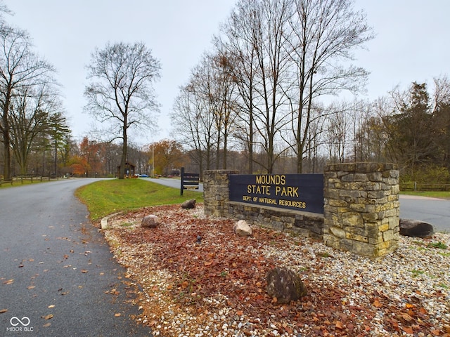 view of community sign