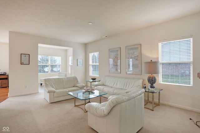 view of carpeted living room