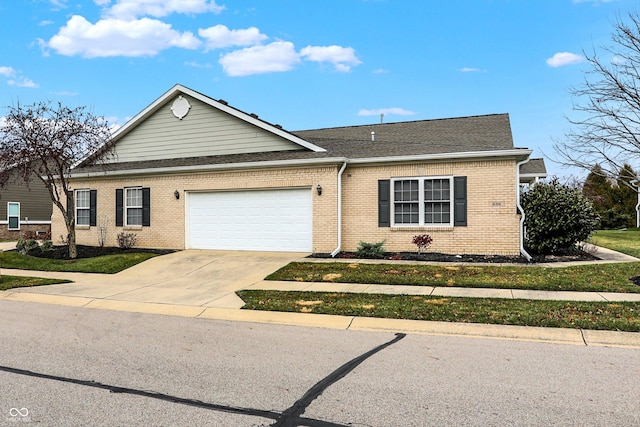 ranch-style house featuring a garage