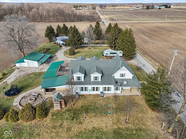 bird's eye view featuring a rural view