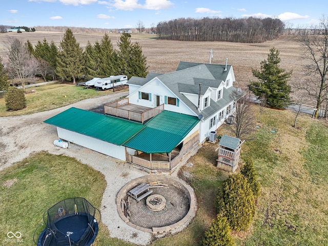 bird's eye view featuring a rural view