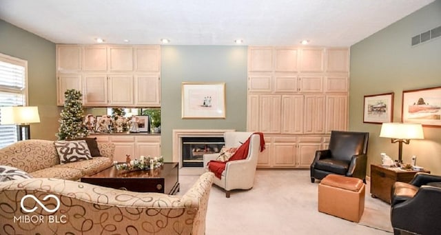 view of carpeted living room