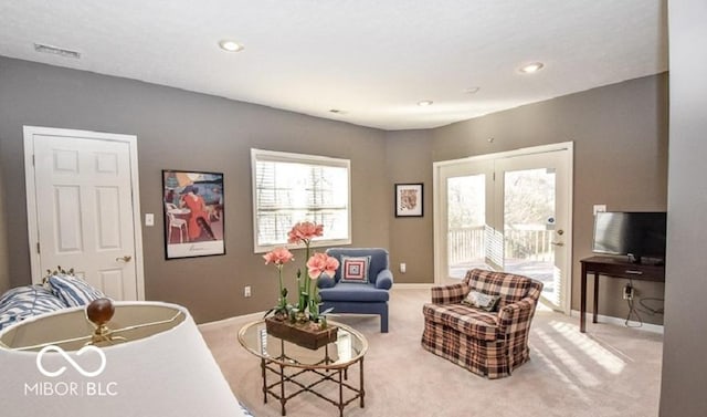 view of carpeted living room