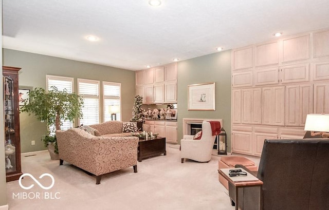 view of carpeted living room