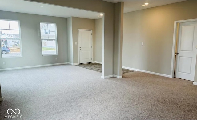 view of carpeted empty room