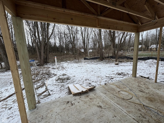 view of snowy yard