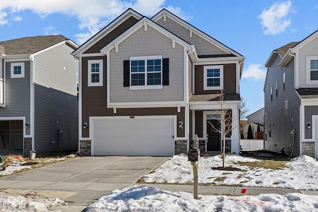 view of front of home featuring a garage