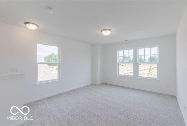 unfurnished room with light carpet and a healthy amount of sunlight