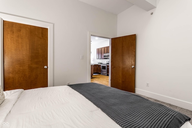 view of carpeted bedroom