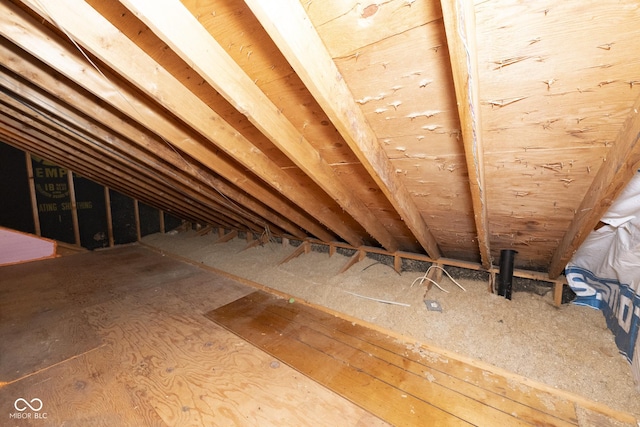 view of attic