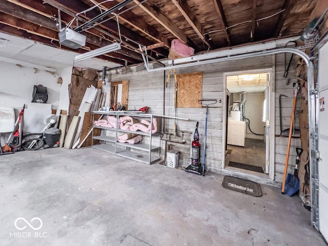 garage featuring a garage door opener