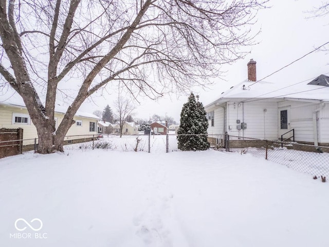 view of snowy yard