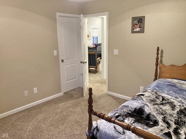 view of carpeted bedroom