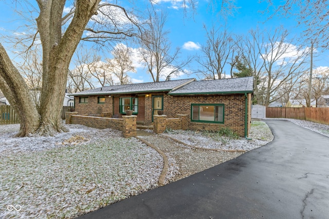 view of ranch-style house